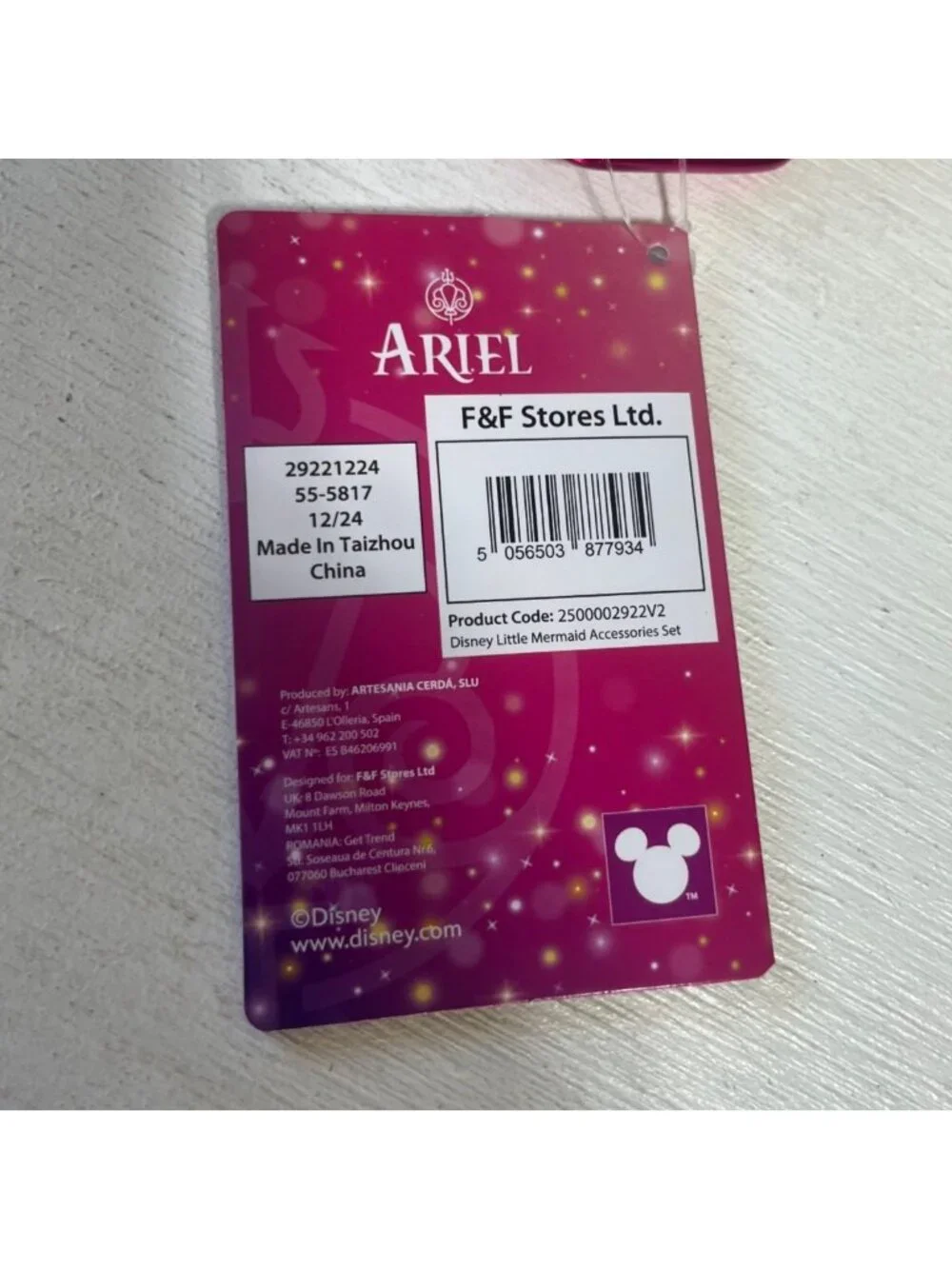 Disney Little Mermaid Ariel Sunglasses Accessories Set Case Hair Items New